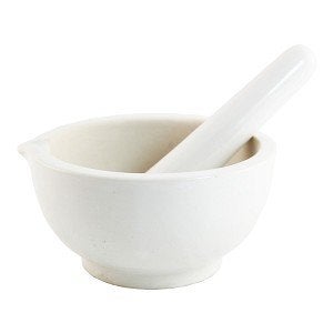 New Verma Optical Marble Mortar and PestleKharalAmam DastaOkhli Set for Grinding Small Spices and Medicines 14 INCH  - Image 2