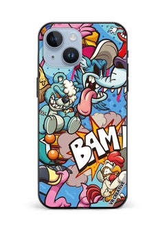 Protective Case Cover For Apple iPhone 15 Plus Cartoon Design Multicolour