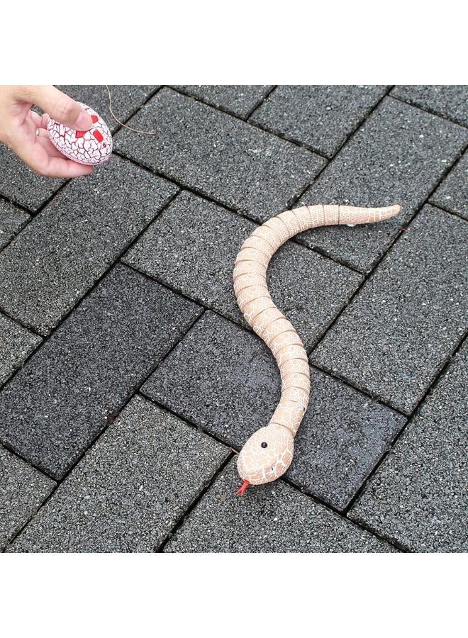 Tipmant Tipmant RC Snake IR Remote Control Crawlers Fake Realistic Animals Vehicle Scary Prank Toys Kids Halloween Christmas Birthday Gifts (Orang-Pink) - Image 3