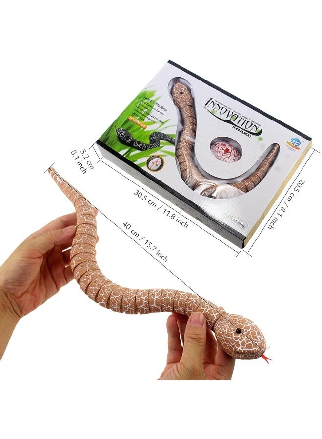 Tipmant Tipmant RC Snake IR Remote Control Crawlers Fake Realistic Animals Vehicle Scary Prank Toys Kids Halloween Christmas Birthday Gifts (Orang-Pink) - Image 5