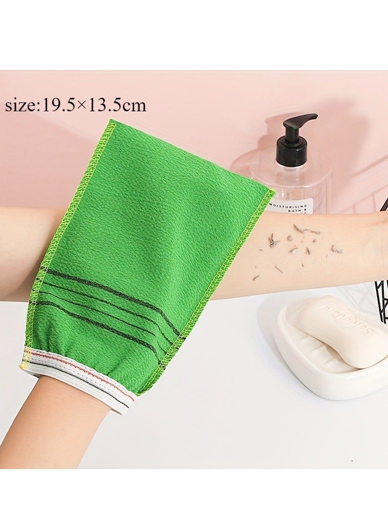 Loquat 2 Pcs Exfoliating Shower Gloves  Towel Set - Soft, Gentle Body Scrubber For Massage And Skin Care, Essential Bath Accessories - Image 2