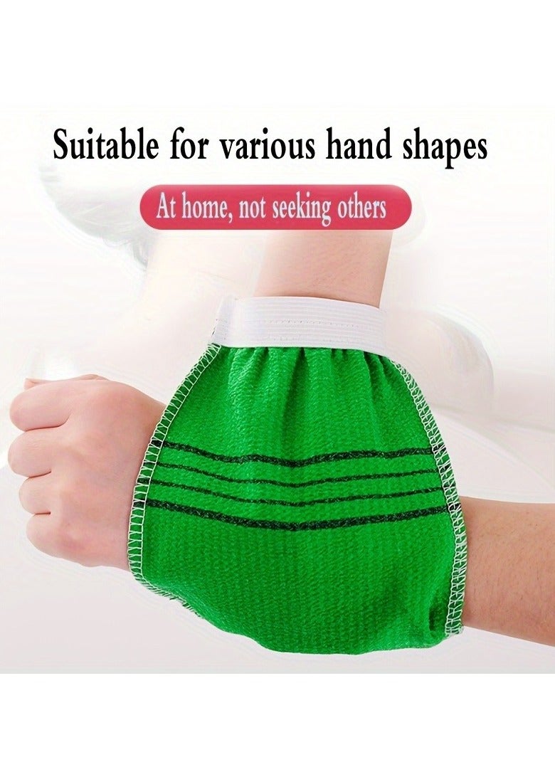 Loquat 2 Pcs Exfoliating Shower Gloves  Towel Set - Soft, Gentle Body Scrubber For Massage And Skin Care, Essential Bath Accessories - Image 4