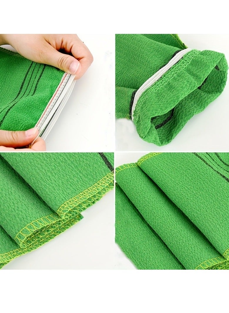 Loquat 2 Pcs Exfoliating Shower Gloves  Towel Set - Soft, Gentle Body Scrubber For Massage And Skin Care, Essential Bath Accessories - Image 3