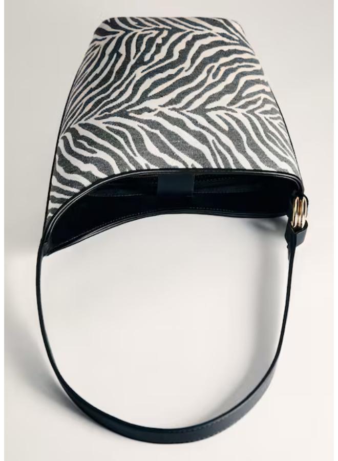 MANGO Casual Large Zebra-Print Bucket Bag  - Image 4