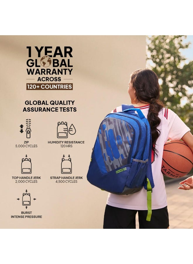 American Tourister 29 Ltrs Blue Casual Backpack (AMT Mist SCH BAG01 Blue) - Image 2