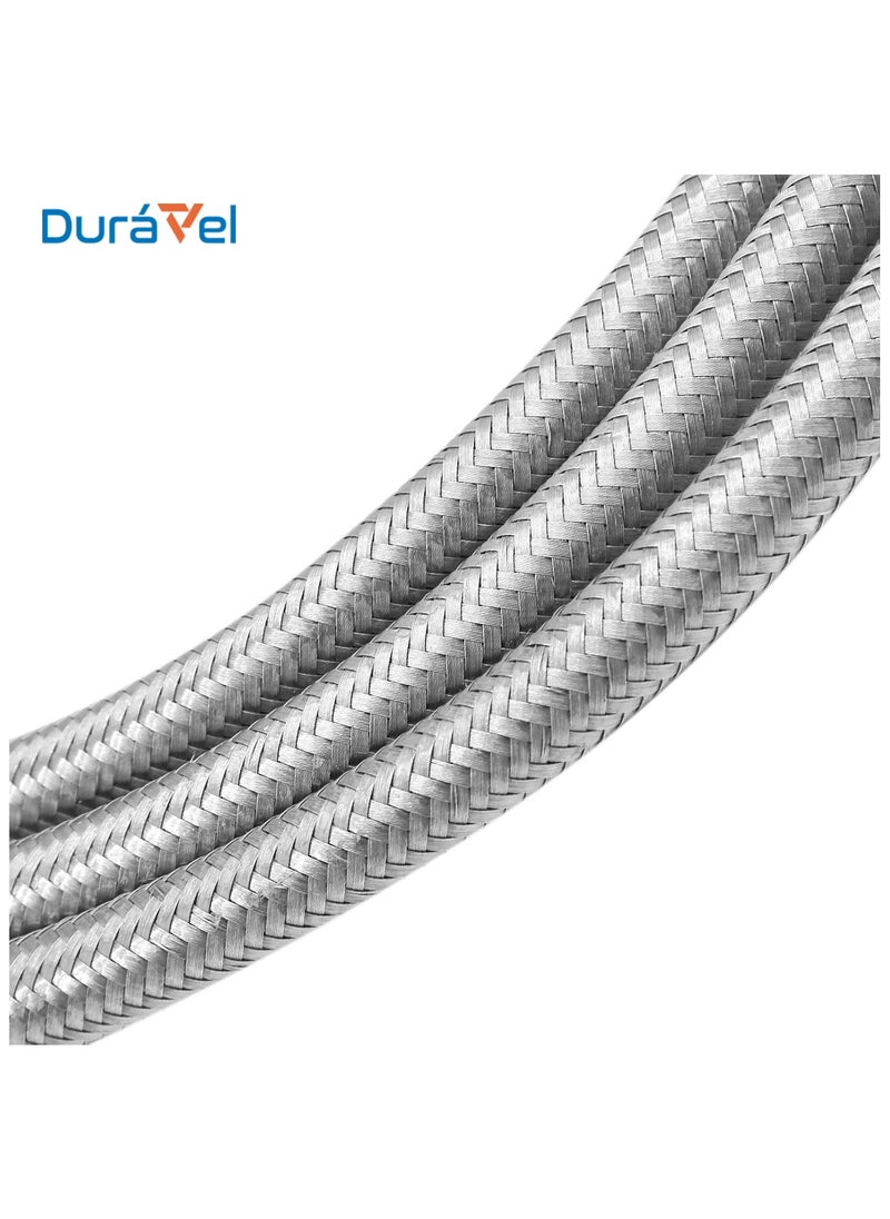Duravel - Duravel Stainless Steel Braided Gas Hose, Flexible Metal Line (2.5 METER) - Image 1