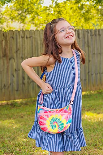 Choco Mocha Girls Purse, Kids Purse for Girls 4-6 6-8 8-10 10-12 Girl Pocketbooks Crossbody Purses with Matching Coin Wallet, Tie Dye Rainbow - Image 2