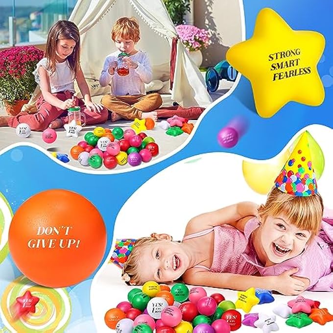 Jerify 200 Pcs Motivational Stress Balls Quotes Stress Relief Balls Star Shape Anger Management Ball Foam Balls Colorful Hand Exercise Balls for Anxiety Tension, Fidge Stress Relief Party Supplies Gifts - Image 5