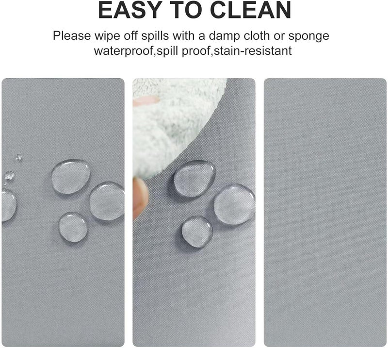 DWCN Silver Grey Round Tablecloth, Stain Protection, Washable Table Linen, Waterproof Tablecloth for Dining Room, Garden, Party, Weddings or Household - Image 3