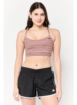 Adidas Women Allover Print Light Padded Sports Bra, Multicolor  - Image 1
