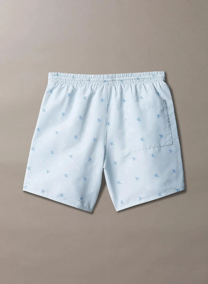 Calvin Klein Mid Length Print Swim Shorts