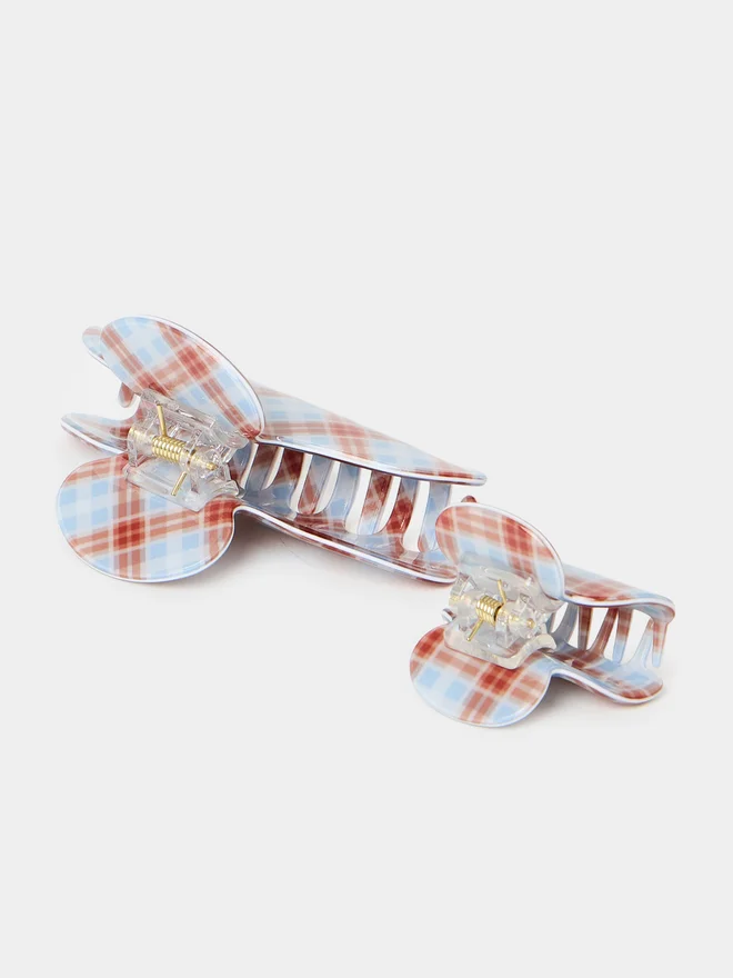 Styli  Styli Set of 2 - Check Claw Clip for Women | Best Price UAE