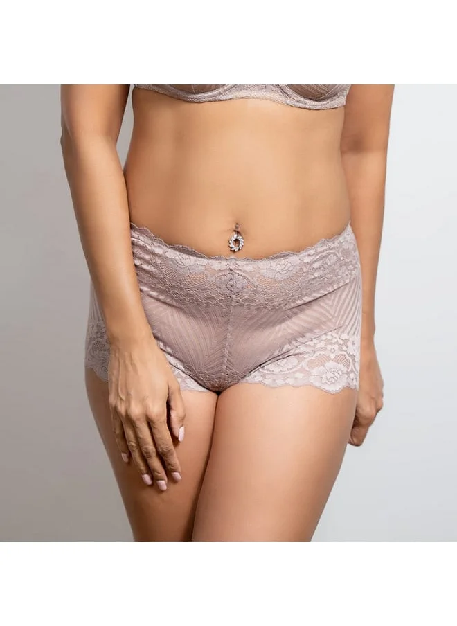 Aadaraya Aadaraya Lace Detail Boyshort Briefs