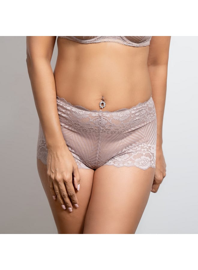 Aadaraya Aadaraya Lace Detail Boyshort Briefs  - Image 4