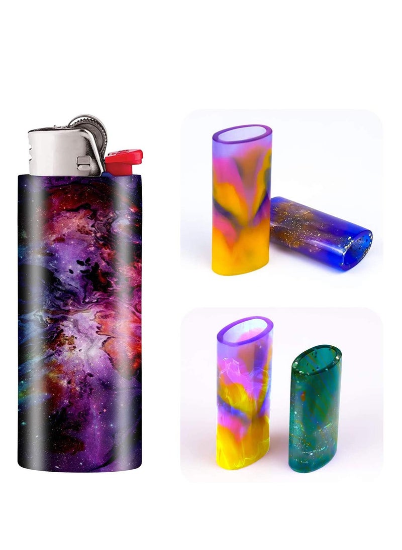 SYOSI Silicone Mold Lighter Protective Lighter Case Resin Molds Cover Holder for Epoxy Resin Jewelry Casting Molds for J5/J3 Accessories DIY Crafts Making Resin Case Mold 4 Pcs  - Image 4