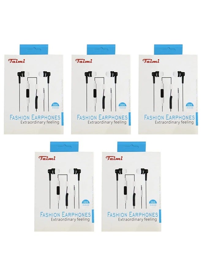 Taimi 5-Piece Earphone Taimi Inspire KE006 Black  - Image 1