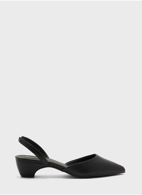 Pointed Toe Low Heel Pumps