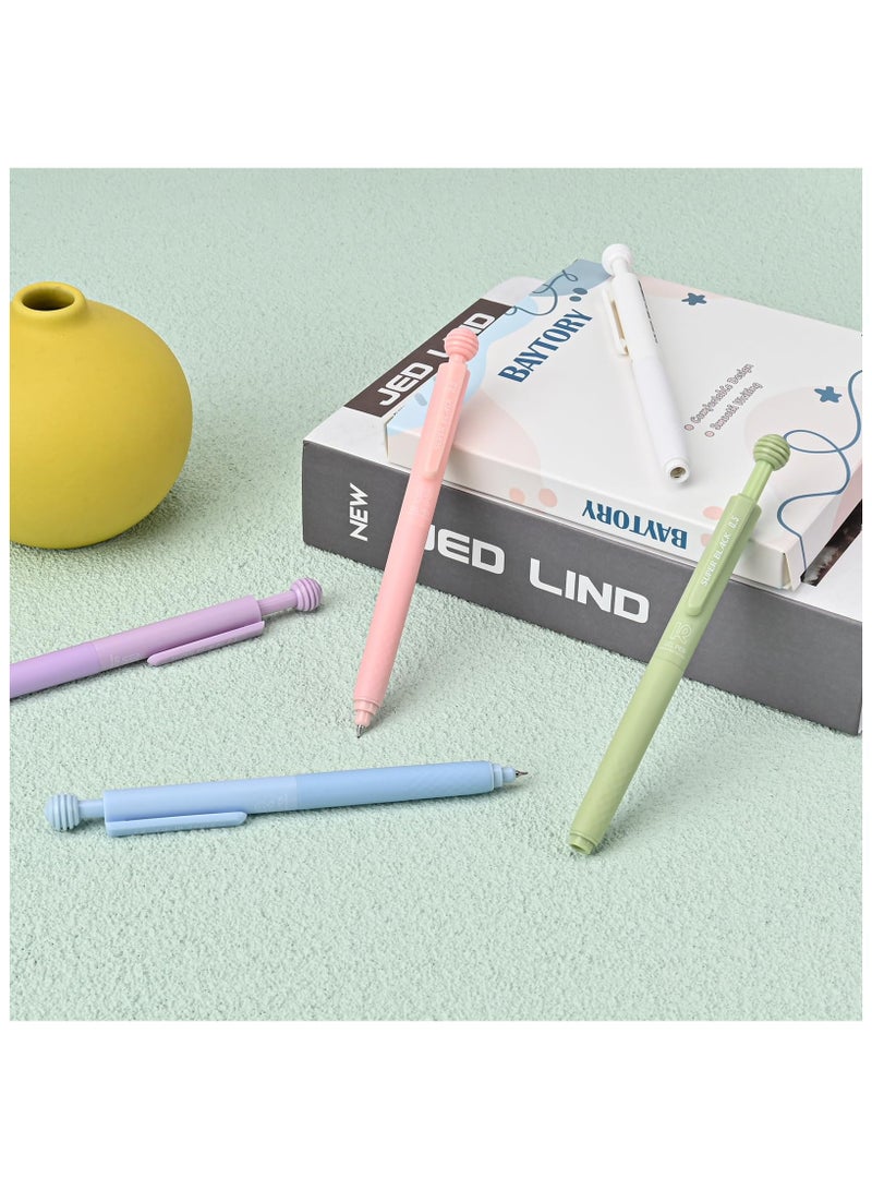 SYOSI 10Pcs Retractable Gel Pens, Black Ink Fine Point 0.5mm CS Tip, Quick Dry No Smear & Smudge, Pen Smooth Writing Comfortable to Use for School Supplies Journaling Sketching  Marking Stationery (Morandi) - Image 5