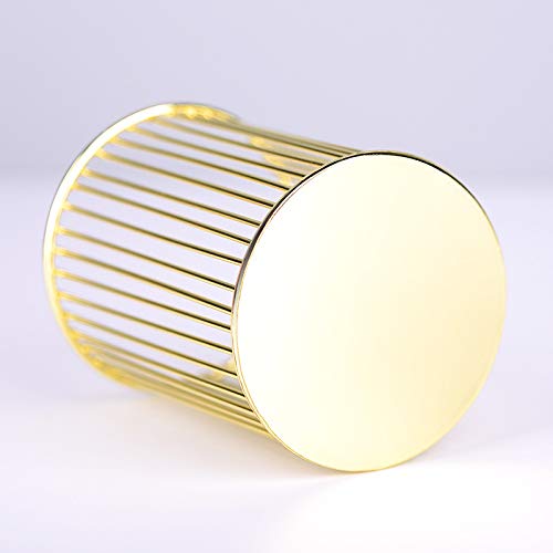 HSYMQ Gold Metal Pen Holder for Desk, Makeup Brushes Cup, Pencil Holders, Office&Home Organizer - Image 2
