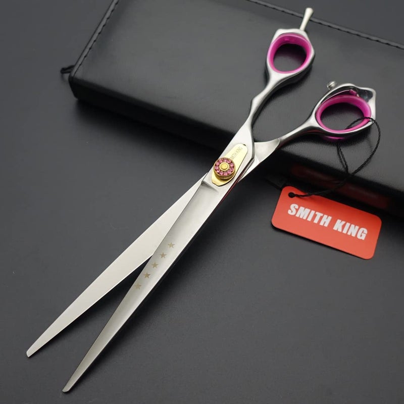 Smithking Professional Dog Grooming Shears Set Dogs Straight & thinning & Curved scissors & chunkers Scissorswith comb in 1 Set for Right-handed & Left-handed (8.0 Silvery right-handed) - Image 3