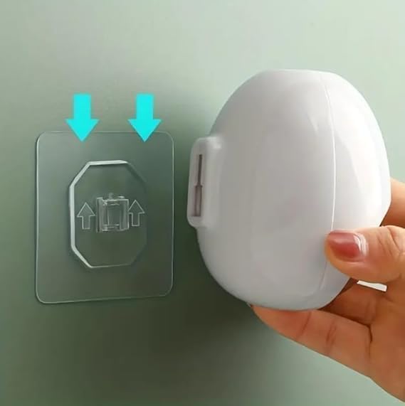 CLOUDTAB Automatic Toothpaste Dispenser Wall-Mounted & Organizer Hands-Free Toothpaste Squeezer for Kids & Adults, Waterproof Bathroom Accessory with Cute Q-Shape Design [Multicolor] - Image 4