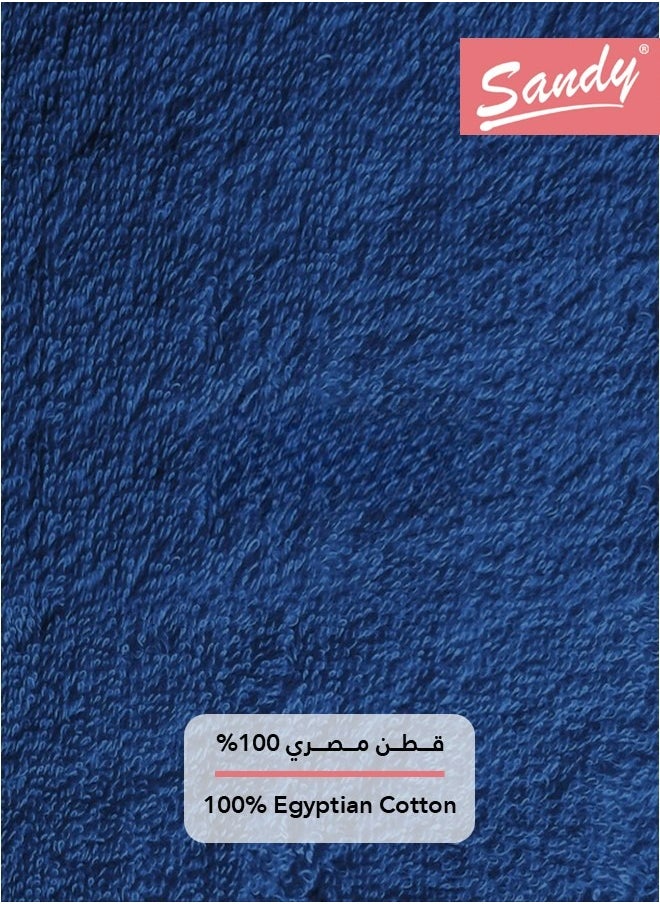 ساندي منشفة حمام ساندي بجودة الفنادق قطن 100% صنعت في مصر، ناعمة وسريعة الجفاف وعالية الامتصاص (70 × 140 سم) - كحلي  - Image 5