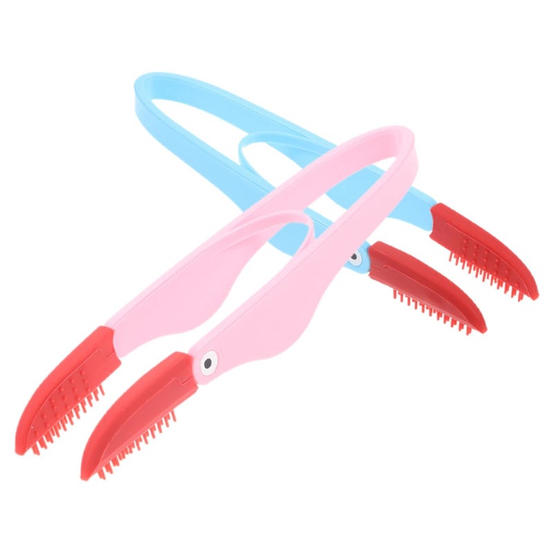 Pet Eye Cleaning Brush Set Soft Bristles For Tear Stain Removal Cat And Dog Grooming Tool Blue Pink - Image 2