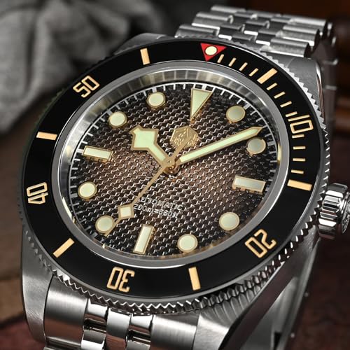 TACTICAL FROG San Martin SN0128 BB58 Automatic Watch 40mm Sapphire Crystal Dive Watches for Men 316L Stainless Steel 200M Water Resistant, Brown Dial - Image 3
