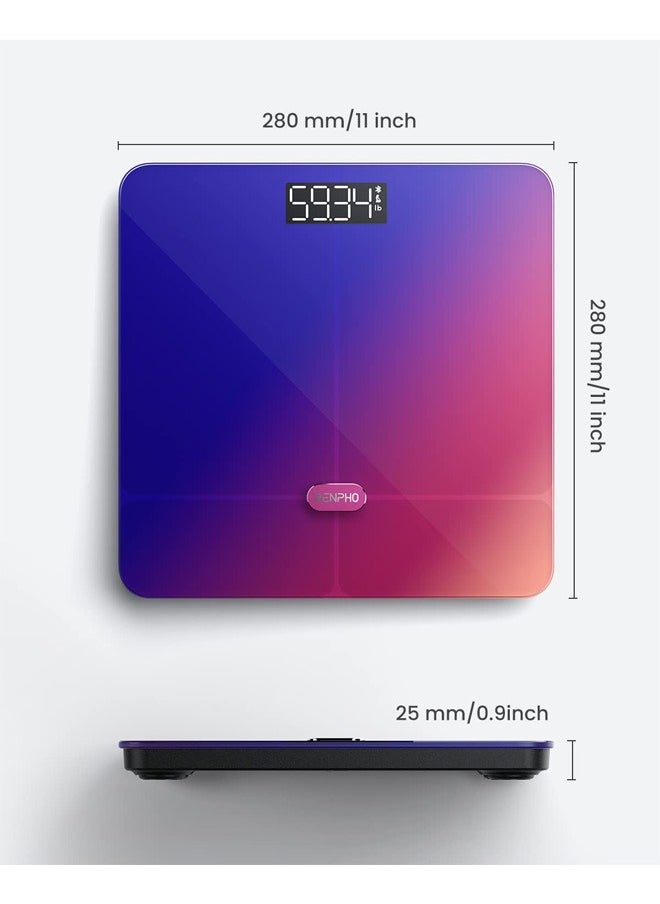 RENPHO - RENPHO Smart Scale for Body Weight FSA HSA Store Eligible Elis 2 Weight Scale with Pregnancy Mode High Precision Digital Bathroom Scale - Gradient - Image 1