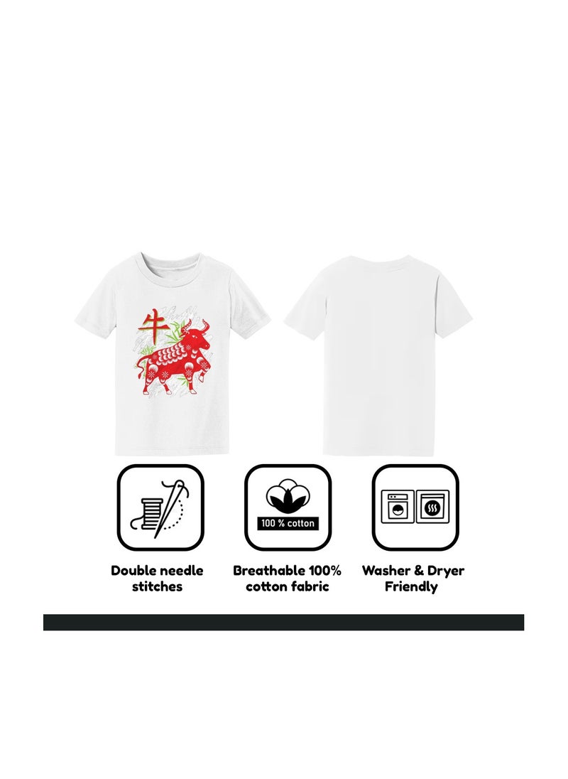 PRINTSHOP4ME - Chinese Zodiac Symbols T-Shirt For Women–Printed Design Short Sleeve Round Neck Cotton Tshirt–Comfortable And Stylish T-Shirt For Celebrations Day - Image 1