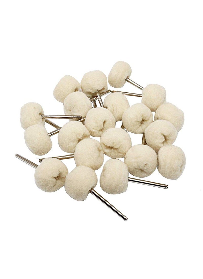 DIY Crafts Diy Crafts 10551 India 999 Polishing Buffing Wheel Set Cotton Little Buff Wheel for Rotary Drill Tool Multicolor 20 Piece  - Image 3