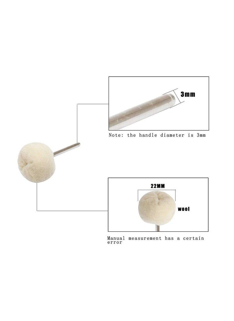 DIY Crafts Diy Crafts 10551 India 999 Polishing Buffing Wheel Set Cotton Little Buff Wheel for Rotary Drill Tool Multicolor 20 Piece  - Image 4