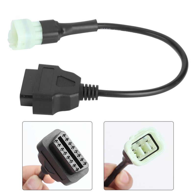 OBD Adapter Cable 6 PIN to 16 PIN ABS Material - Durable Lightweight OBD2 Convertor for Engine Fault Detection - Image 5