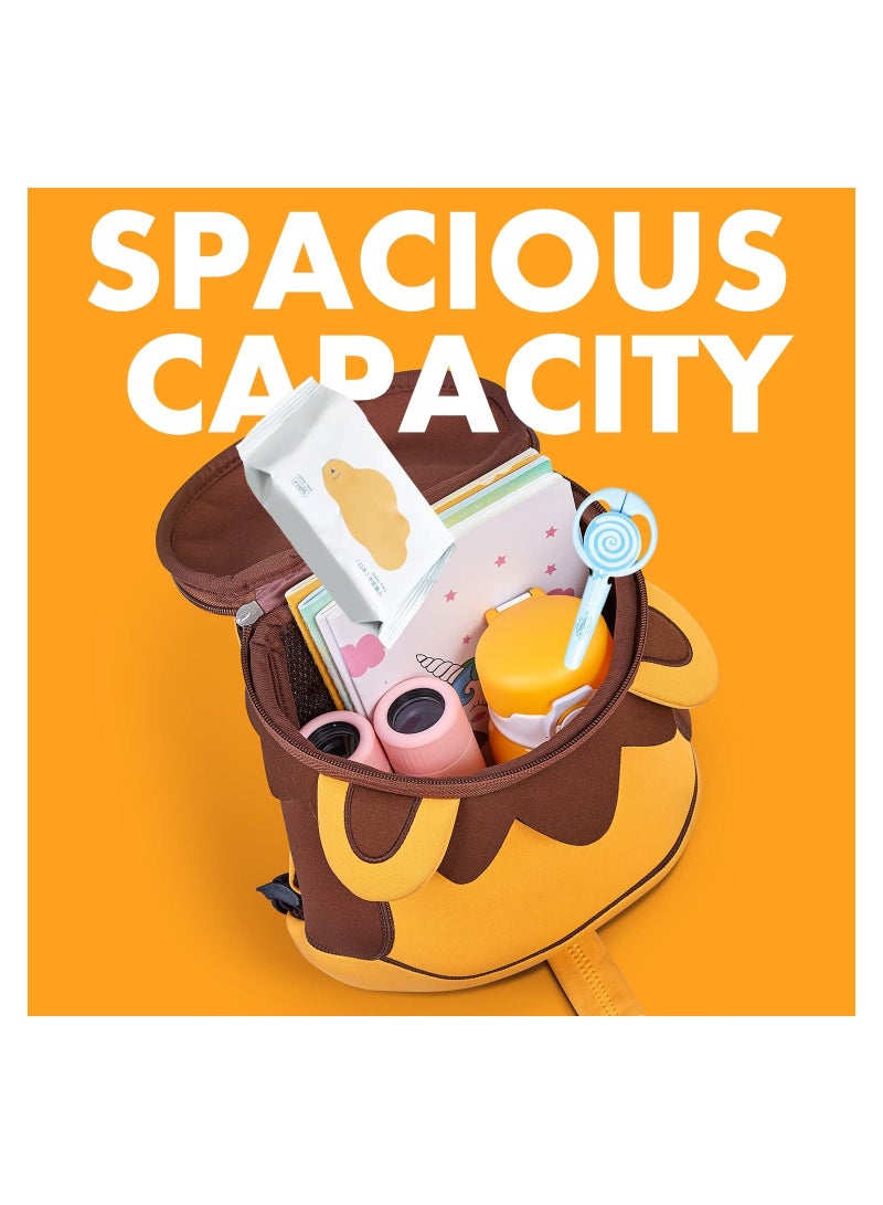 Y&D SYOSI Toddler Backpack with Leash, Kids Safety Harness, Mini Cute Cartoon Animal Neoprene Waterproof Travel Book Bag for Baby Boys Girls 2~6 Years (Lion) - Image 4