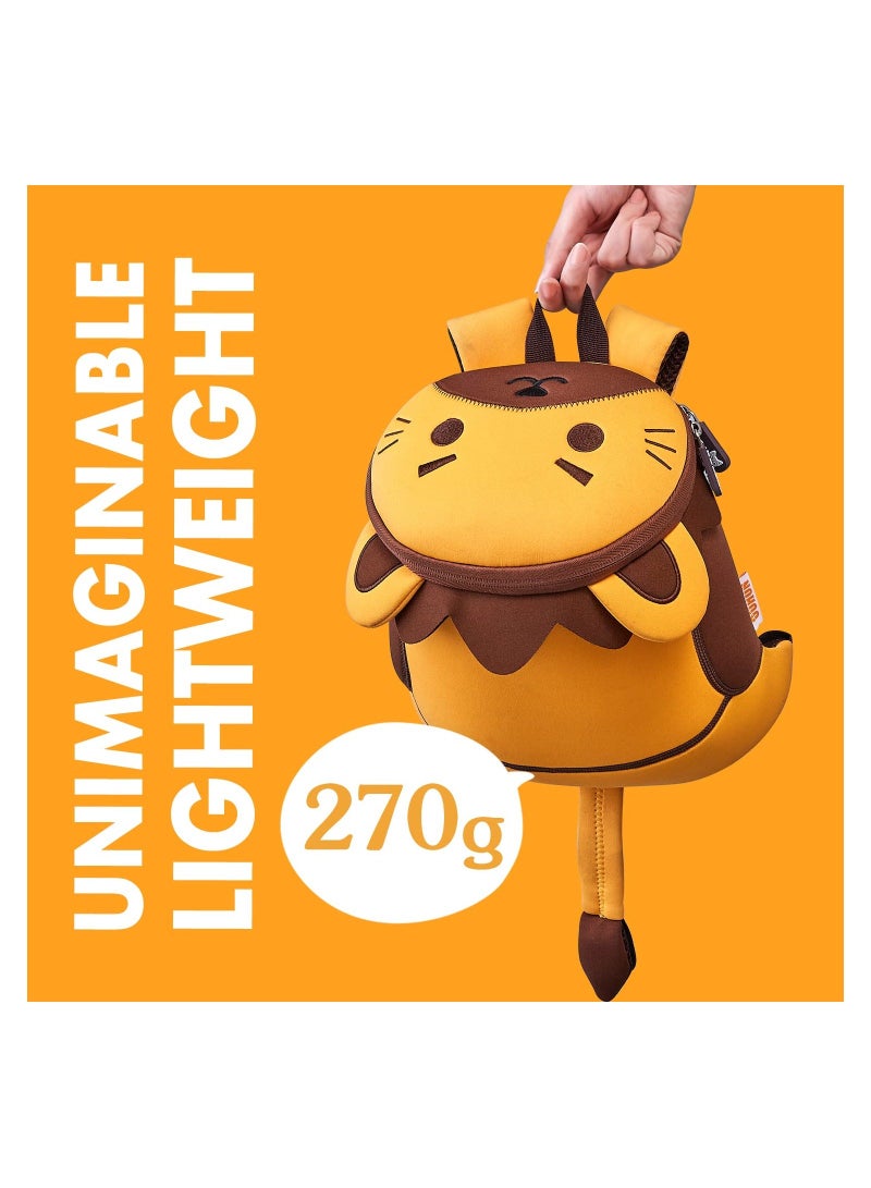 Y&D SYOSI Toddler Backpack with Leash, Kids Safety Harness, Mini Cute Cartoon Animal Neoprene Waterproof Travel Book Bag for Baby Boys Girls 2~6 Years (Lion) - Image 3