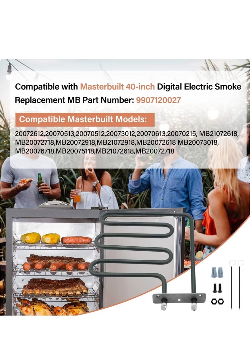 SYOSI مجموعة عنصر تسخين مدخن 1200 واط قطع غيار للاستبدال لمدخن ماستربيلت 40" رقمي كهربائي، قطعة غيار رقم 9907120027 للطراز: 20070613،20072612،20075615،MB20072618، إلخ - Image 3