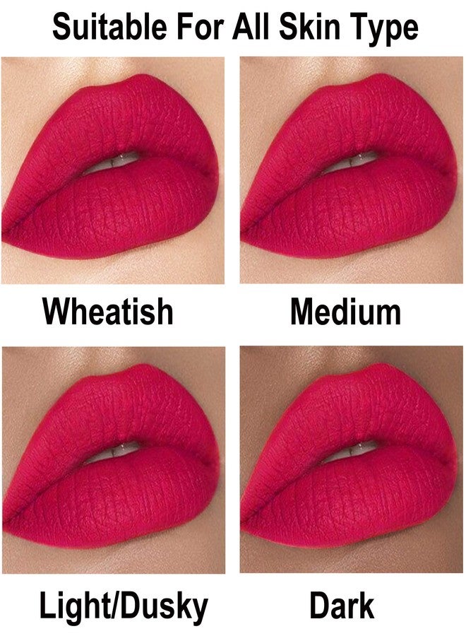 إي أو دي أحمر شفاه سائل EOD® Soft Matte Kiss Proof نباتي صنع في الهند يدوم طويلاً، مجموعة من قطعتين من ملمع الشفاه (لون ماجنتا باشن، بنفسجي) - Image 4