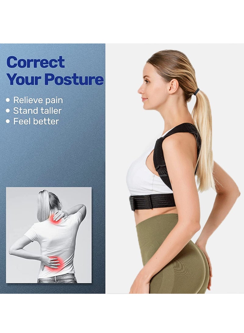 KASTWAVE Adjustable Posture Corrector for Women and Kids - Breathable Upper Back Brace, Back Straightener for Pain Relief from Neck, Shoulder, and Hunching (Size M) - Image 3