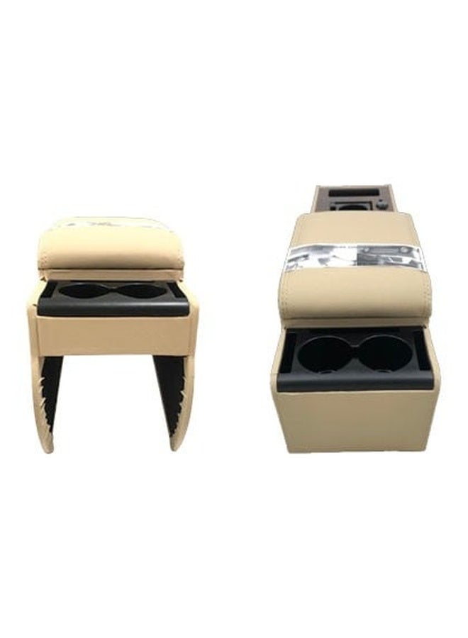 Ford Crown Victoria & Grand Marquis Armrest Beige with Cup Holders Storage Box Durable Interior Upgrade - Image 2