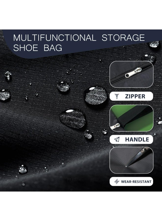 Sakina 4pcs Waterproof Travel Shoe Bags, Large Capacity Shoe Organizer, Zipper and Handle Design, Portable Storage for Travel, Suitable for Men and Women Sneakers Boots(Black) - Image 5