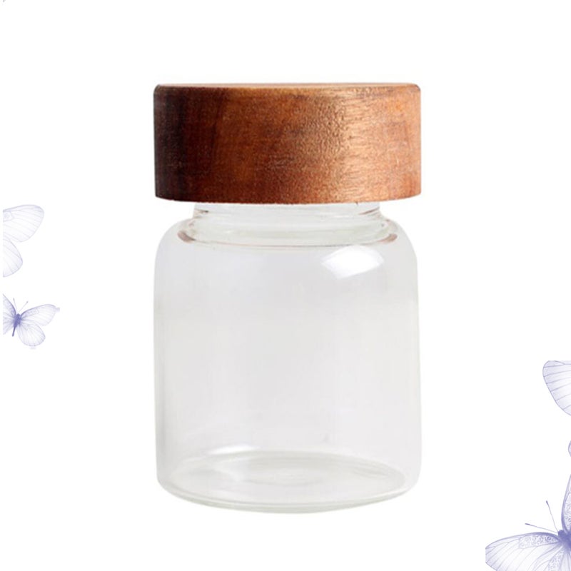 Round Honey Canister Food Sealed Storage Container Practical Glass Jar Empty Storage Bottle for Loose Tea Coffee Bean Sugar Salt (190ml) - Image 5
