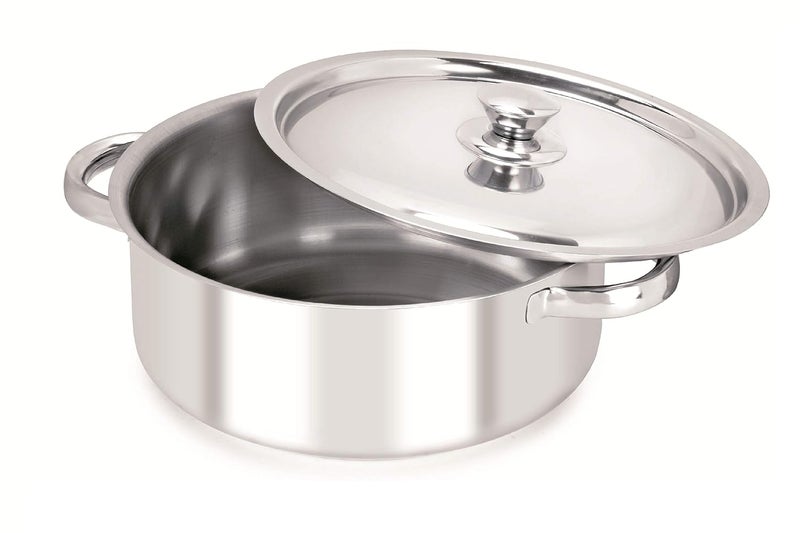 Chef Direct Stainless Steel Casserole with Lid 42 Quart Silver 22cm - Image 3