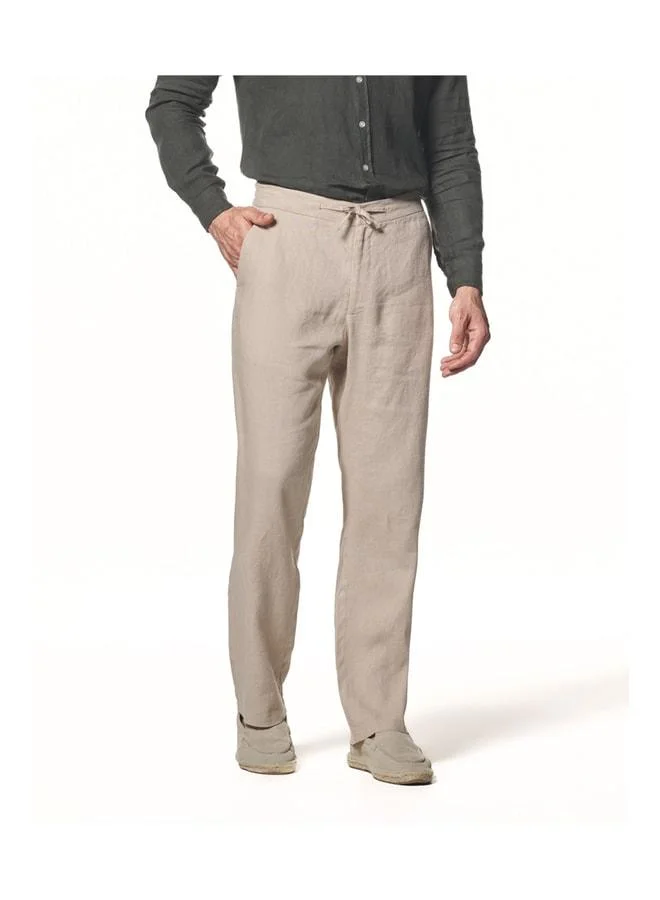 Liwali 100% Linen Pants with Elastic Waist.