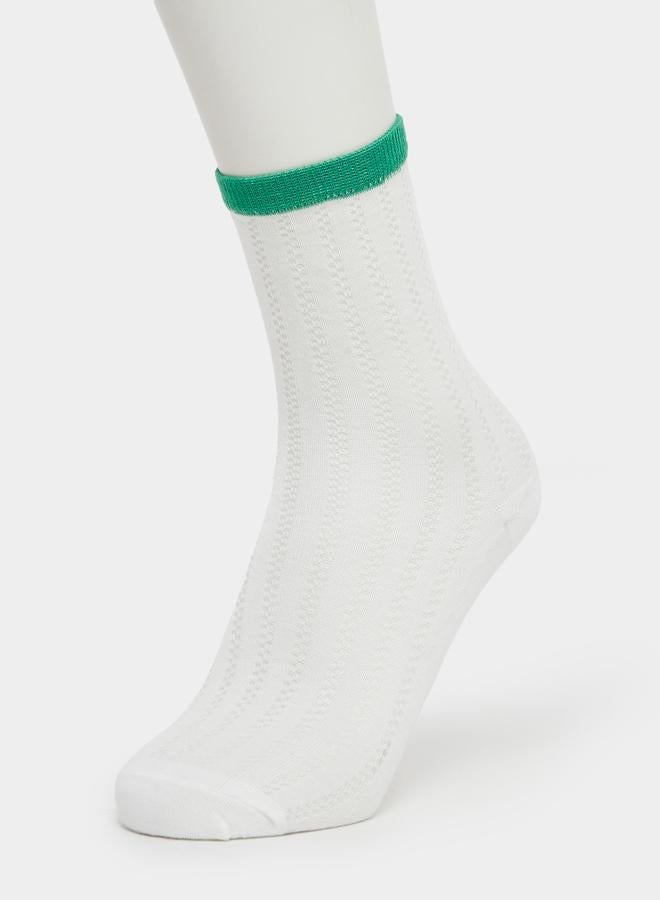 Styli Unisex Teen Socks with Contrast Ribbed - Image 1