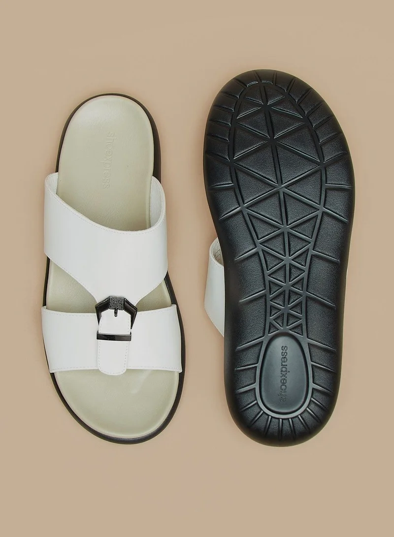 shoexpress Buckle Accent Slip On Arabic Sandals