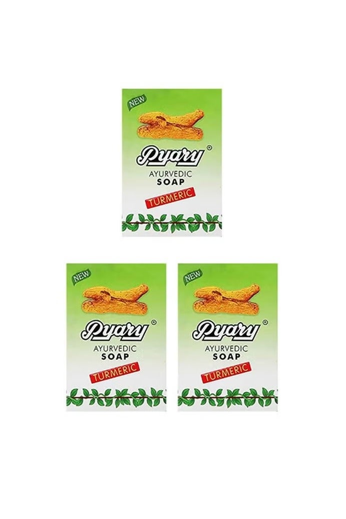 بياري ثلاثة قطع من صابون كركم عشبي لتفتيح البشرة - Image 4