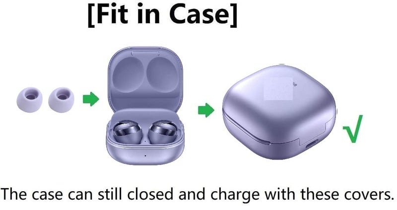 JNSA Silicone Eartips Replacement for Galaxy Buds Pro Earbuds, S/M/L 3 Size 3 Pairs,Fit in The Case, Earbuds Ear Gels Ear Tips, Violet - Image 3