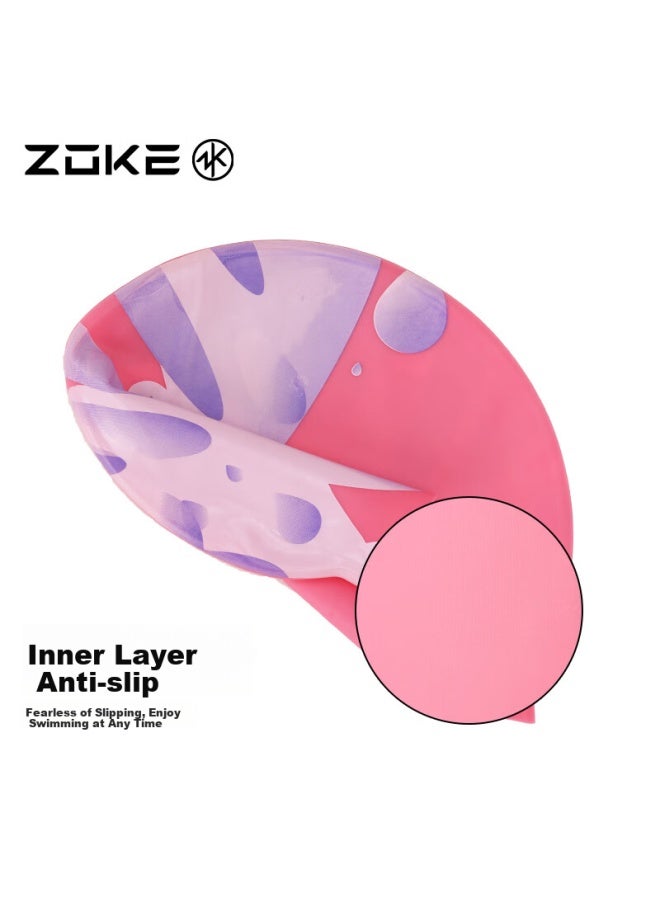 Zoke Children's Silicone Comfortable Hair And Ear Protection Professional Waterproof Training Swim Cap 624603220-2 - Image 3