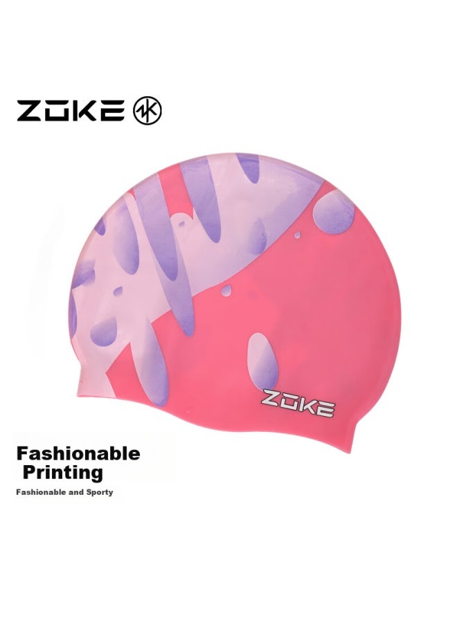 Zoke Children's Silicone Comfortable Hair And Ear Protection Professional Waterproof Training Swim Cap 624603220-2 - Image 1