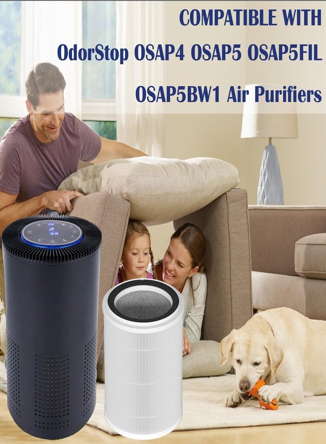 DAODEFUL OSAP5 Filter for OdorStop H13 HEPA: Compatible with OSAP5 OSAP5BW1 Air Purifiers with 4-Stage Filtration System Include Activated carbon Air Clean Dust VOCs Odor, 2 Pack - Image 2